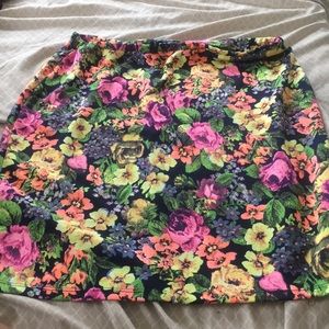 Floral pencil skirt